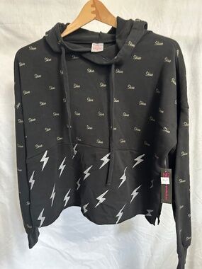 No Boundaries Black “Shine” Lightning Bolt Hoodie – Women’s Size XXL – NWT